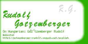 rudolf gotzemberger business card